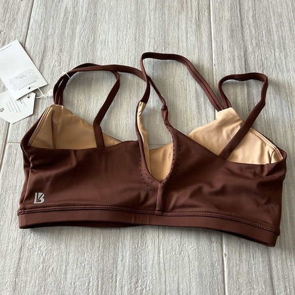 Buffbunny Limitless Laser Cut Sports Bra - Mocha medium bralette strappy - Picture 8 of 10